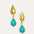 Kai Seashell Turquoise Drop Stud Earrings | Sustainable Jewellery by Ottoman Hands