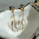 Kyra Pearl Drop Stud Earrings