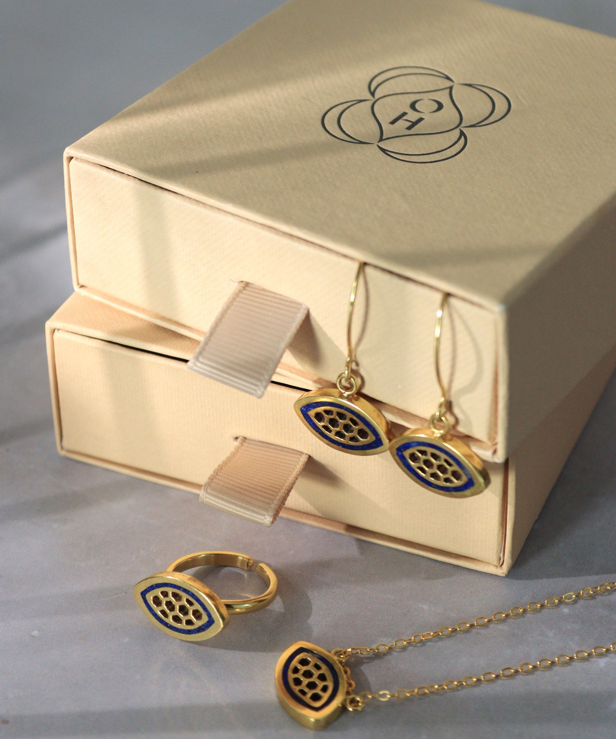 Lamia Evil Eye Drop Earrings | Sustainable Jewellery by Ottoman Hands