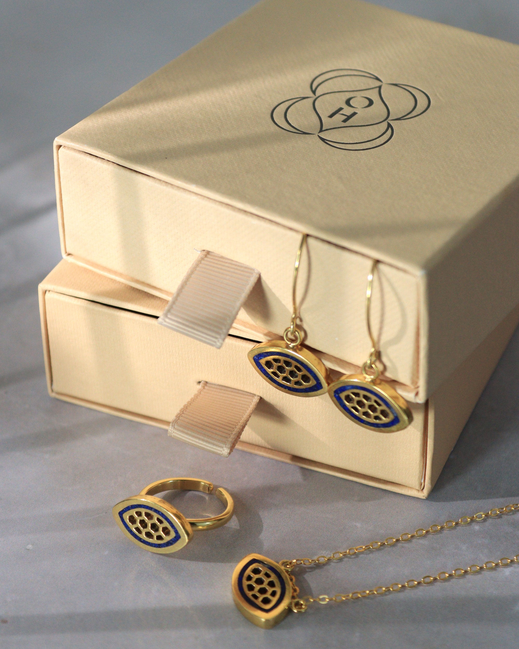 Lamia Evil Eye Stacking Ring | Sustainable Jewellery by Ottoman Hands