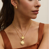 Lapis Moon Rotating Pendant Necklace | Sustainable Jewellery by Ottoman Hands