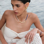 Waterproof Lapis and Pink Jade Beaded Necklace | Sustainable Jewellery by Ottoman Hands