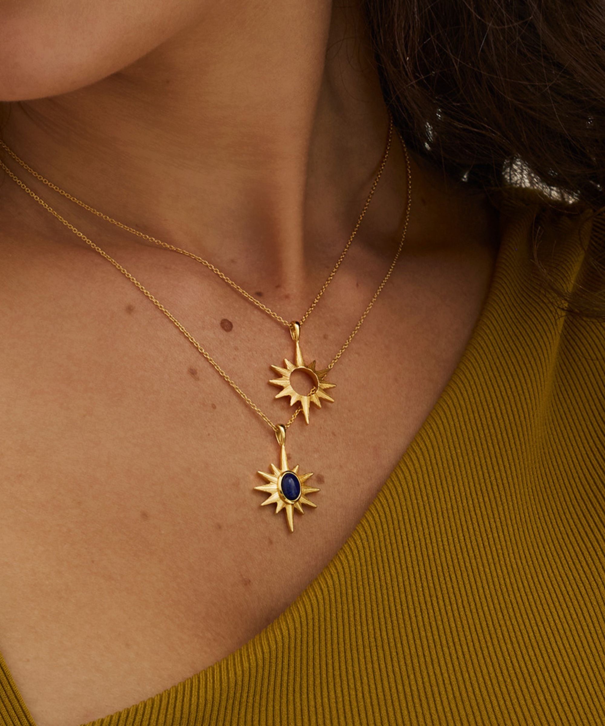 Lapis Star Pendant Necklace | Ottoman Hands Jewellery