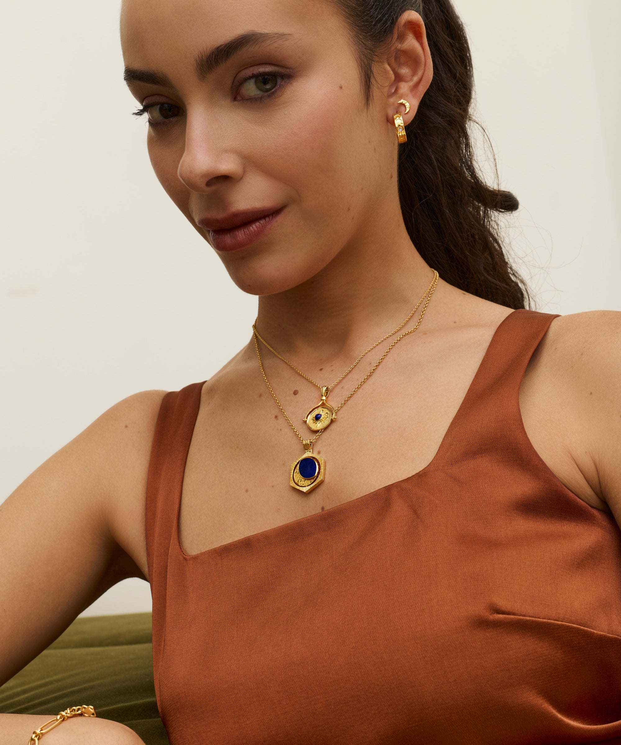 Lapis Star Rotating Pendant Necklace | Sustainable Jewellery by Ottoman Hands