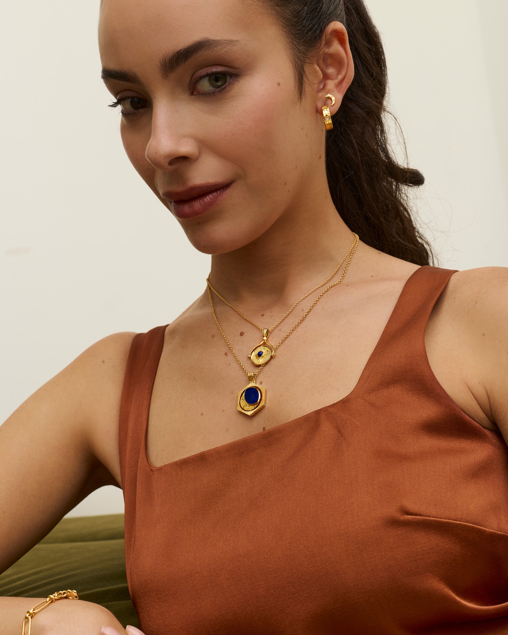Lapis Star Rotating Pendant Necklace | Sustainable Jewellery by Ottoman Hands