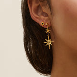 Lapis Star Stud Earrings