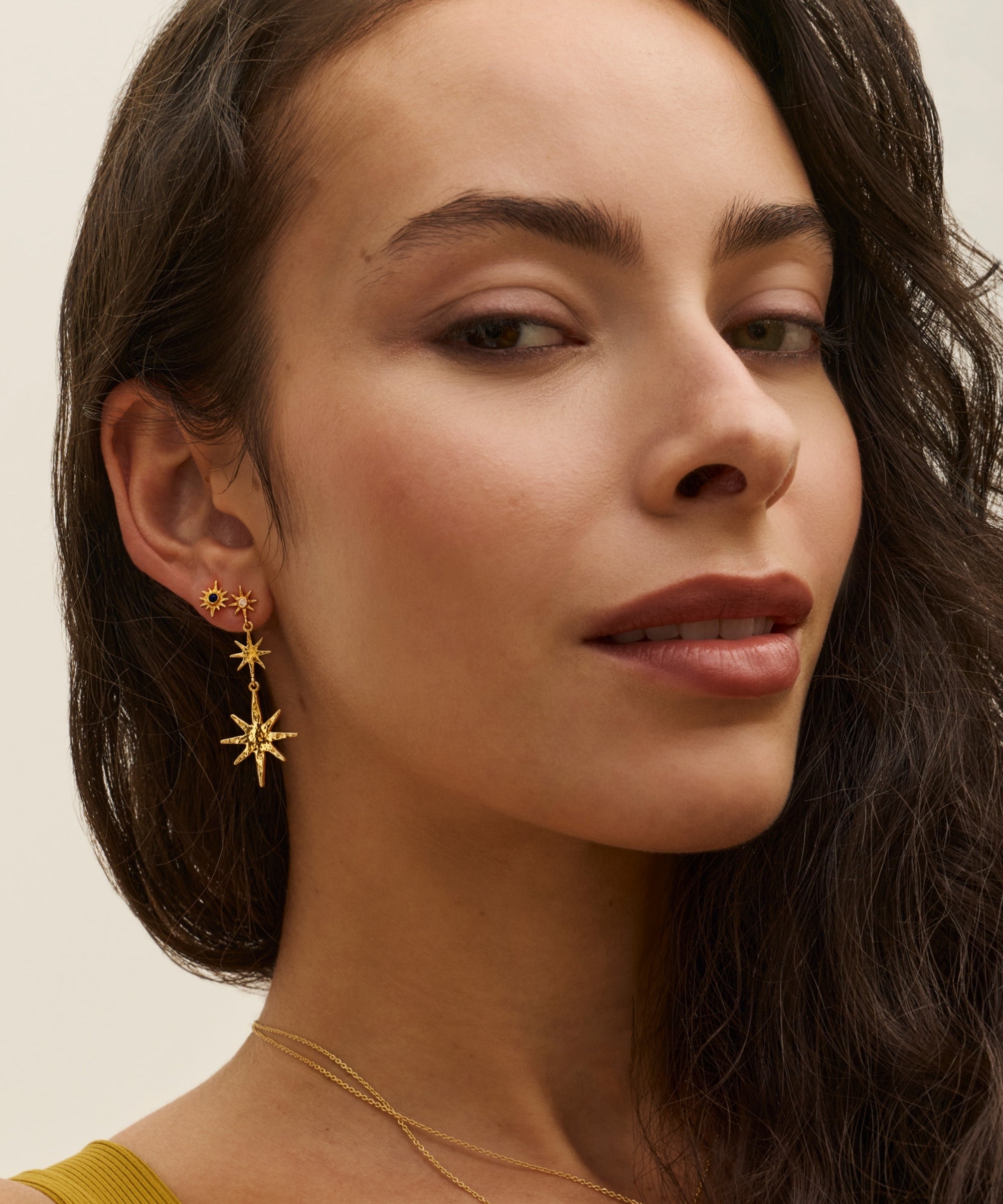 Lapis Star Stud Earrings