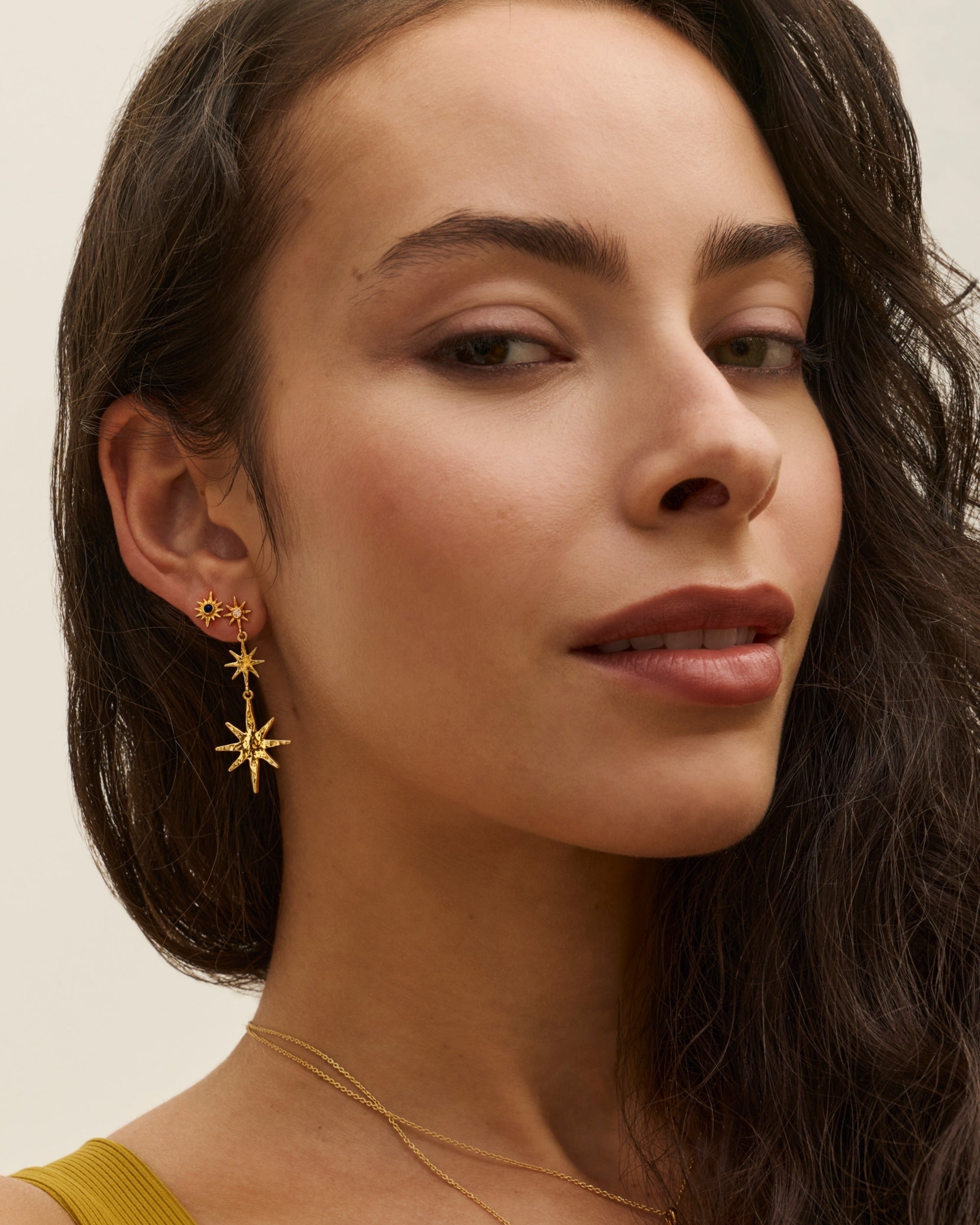 Lapis Star Stud Earrings