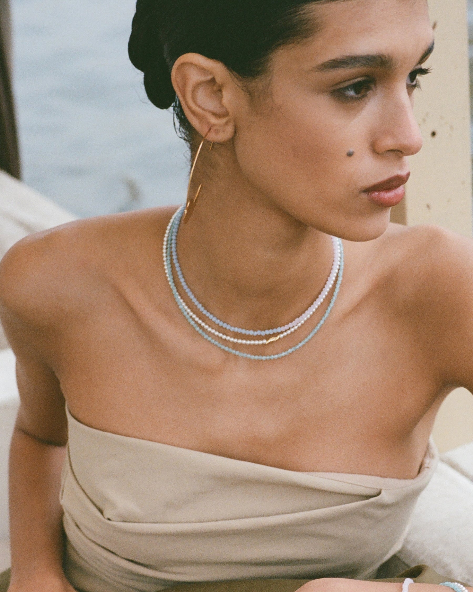 Waterproof Layered Beaded Necklace | Sustainable Jewellery by Ottoman Hands