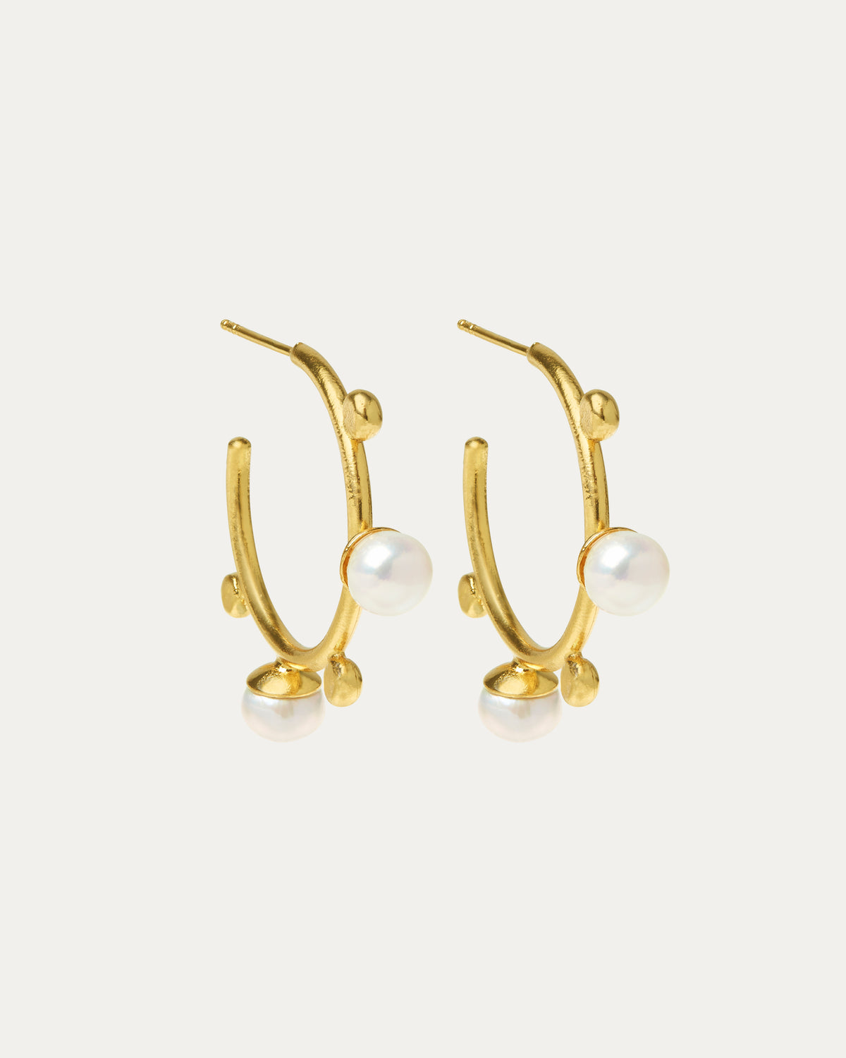 Pearl Stud Earrings Gold Pearl Drop Earrings Ottoman Hands