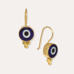 Lina Evil Eye Navy Drop Earrings | Sustainable Jewellery by Ottoman Hands
