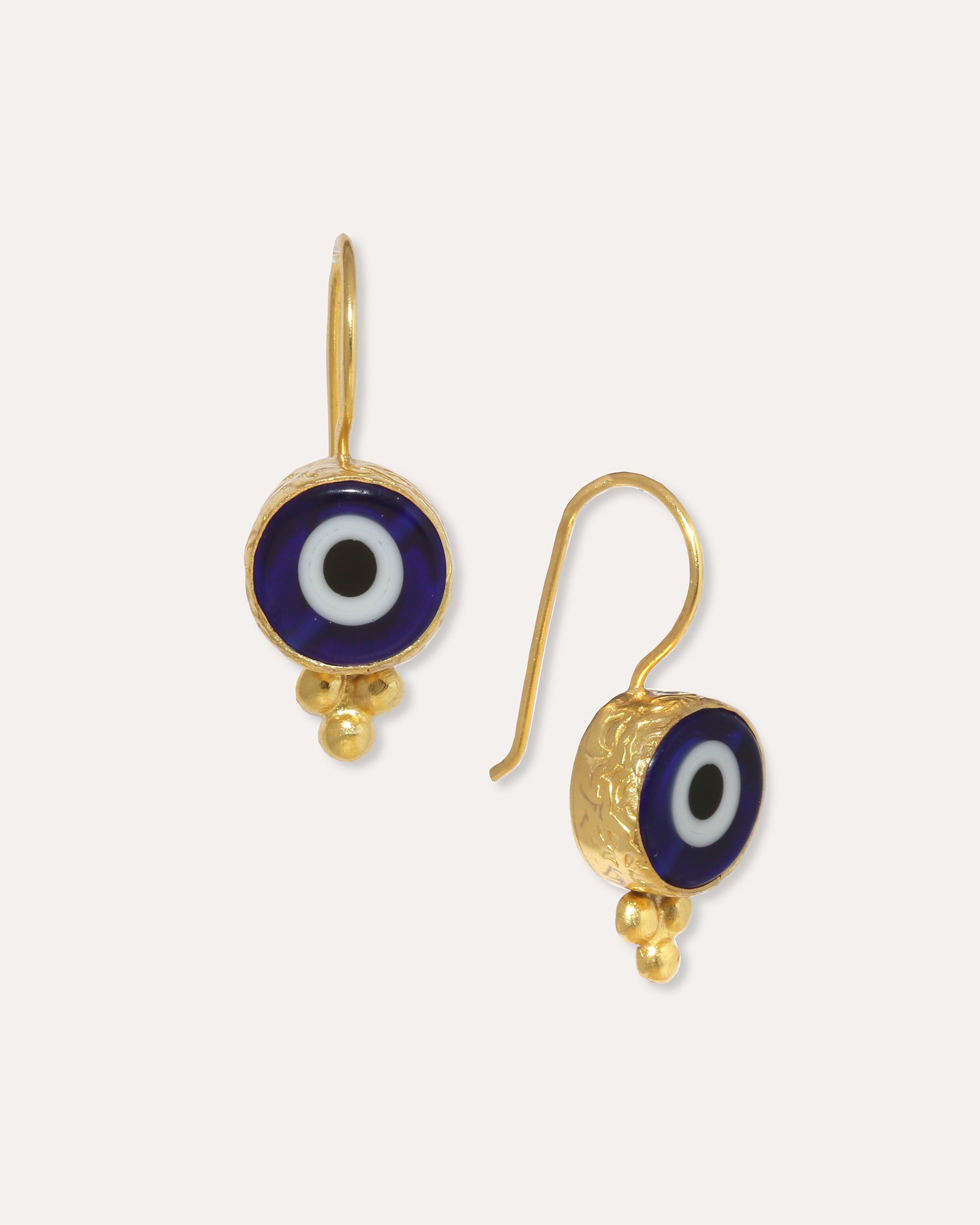 Lina Evil Eye Navy Drop Earrings | Sustainable Jewellery by Ottoman Hands