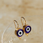 Lina Evil Eye Navy Drop Earrings | Sustainable Jewellery by Ottoman Hands