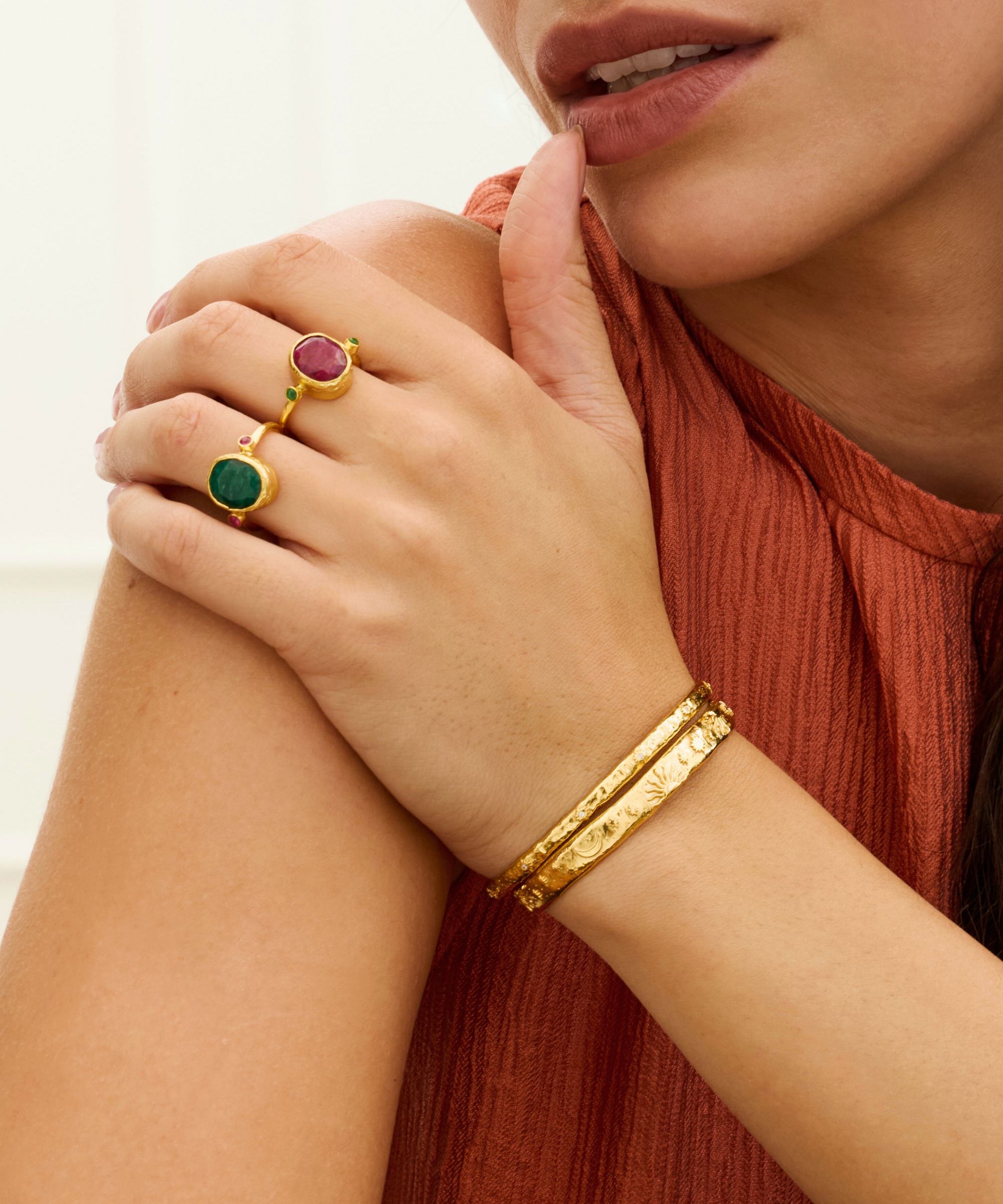 Ruby and Emerald Ring Set | Ottoman Hands Jewellery