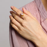 Lucia Rose Quartz Cocktail Ring