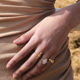 Lucia Rose Quartz Cocktail Ring