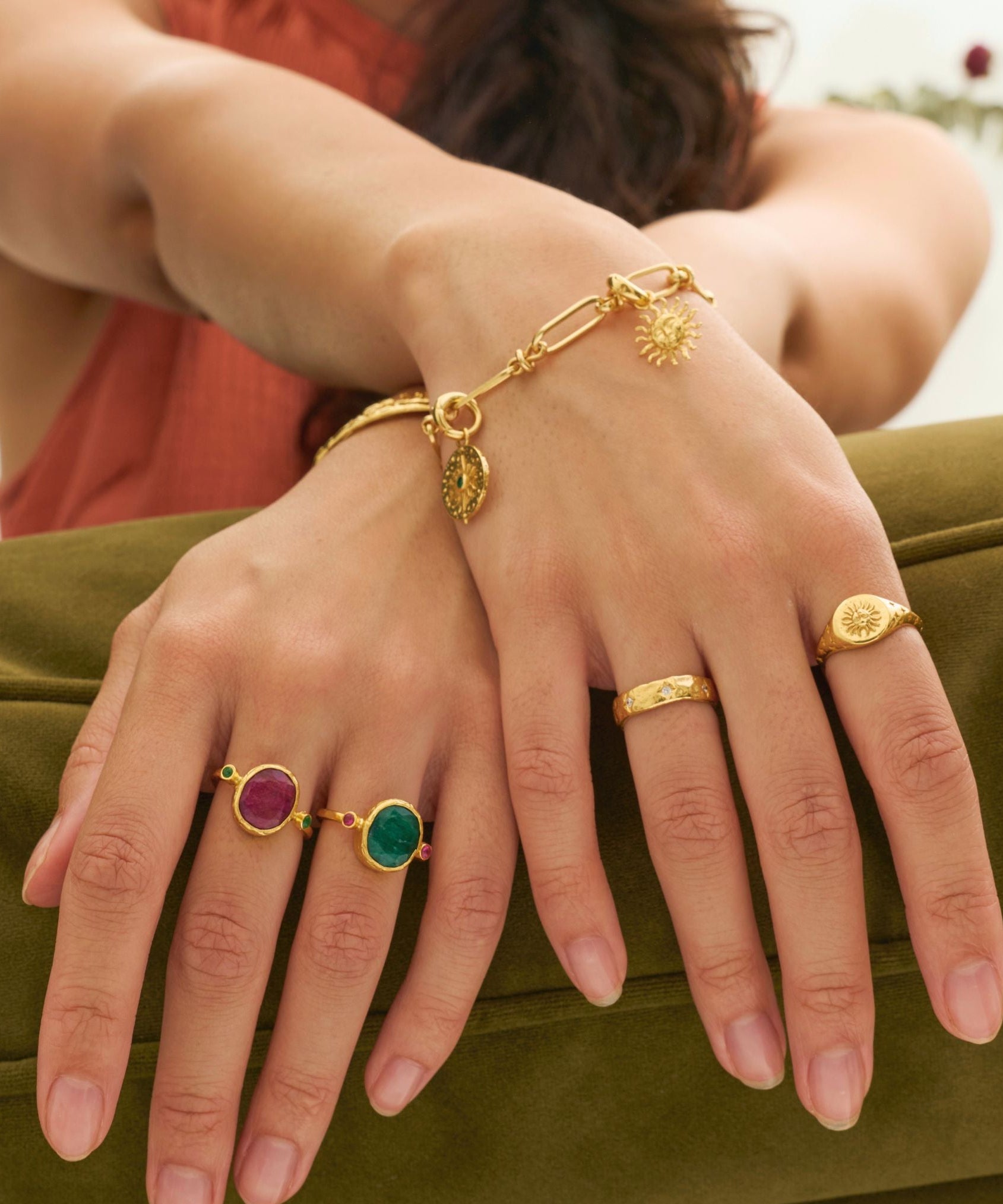 Crystal Star Band Ring | Sustainable Jewellery by Ottoman Hands