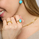 Lucia Turquoise Cocktail Ring