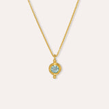 March Birthstone Pendant Necklace