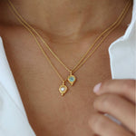 March Birthstone Pendant Necklace | Ottoman Hands Jewellery