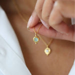 March Birthstone Pendant Necklace | Ottoman Hands Jewellery