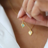 March Birthstone Pendant Necklace | Ottoman Hands Jewellery