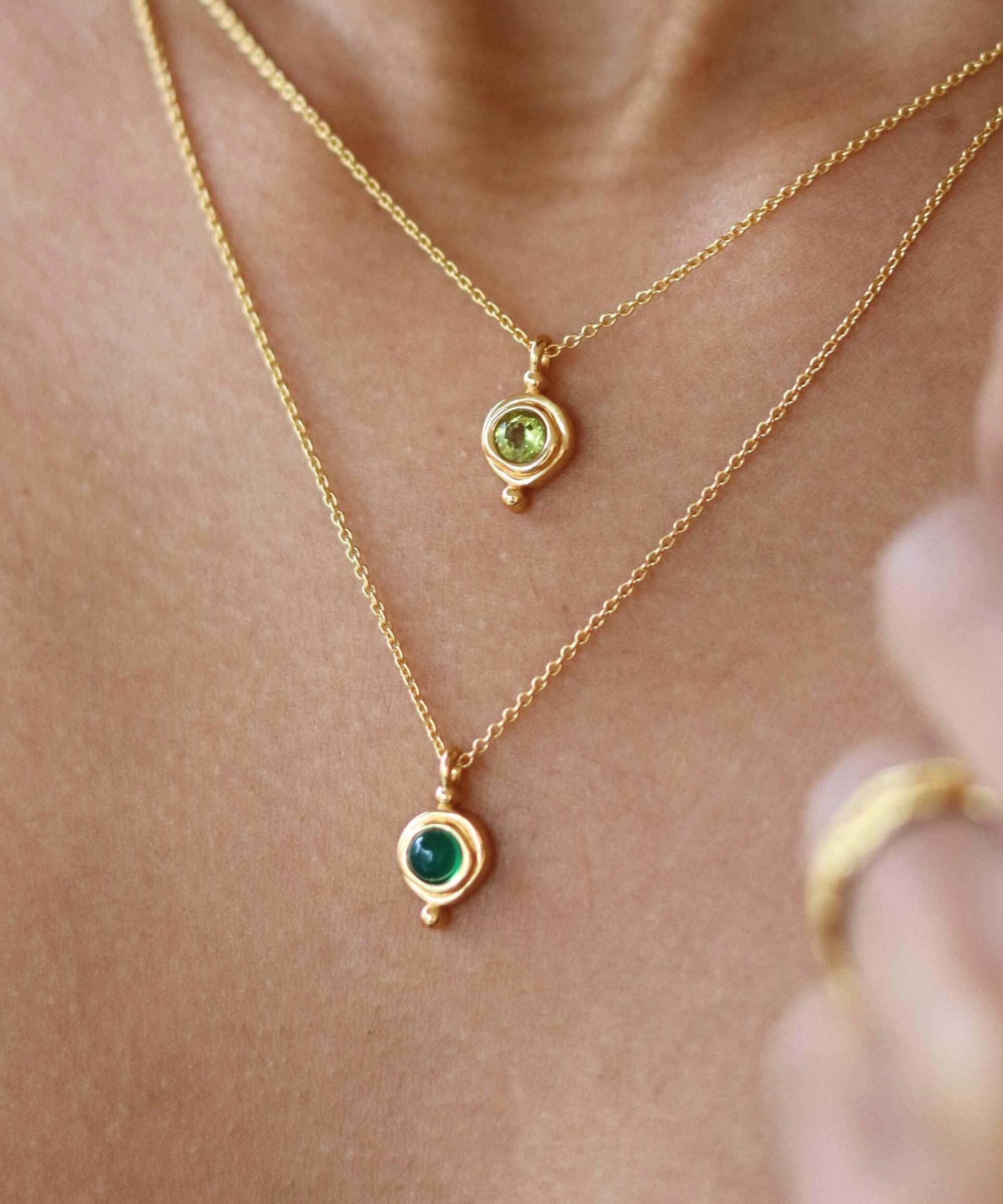 May Birthstone Pendant Necklace | Ottoman Hands Jewellery