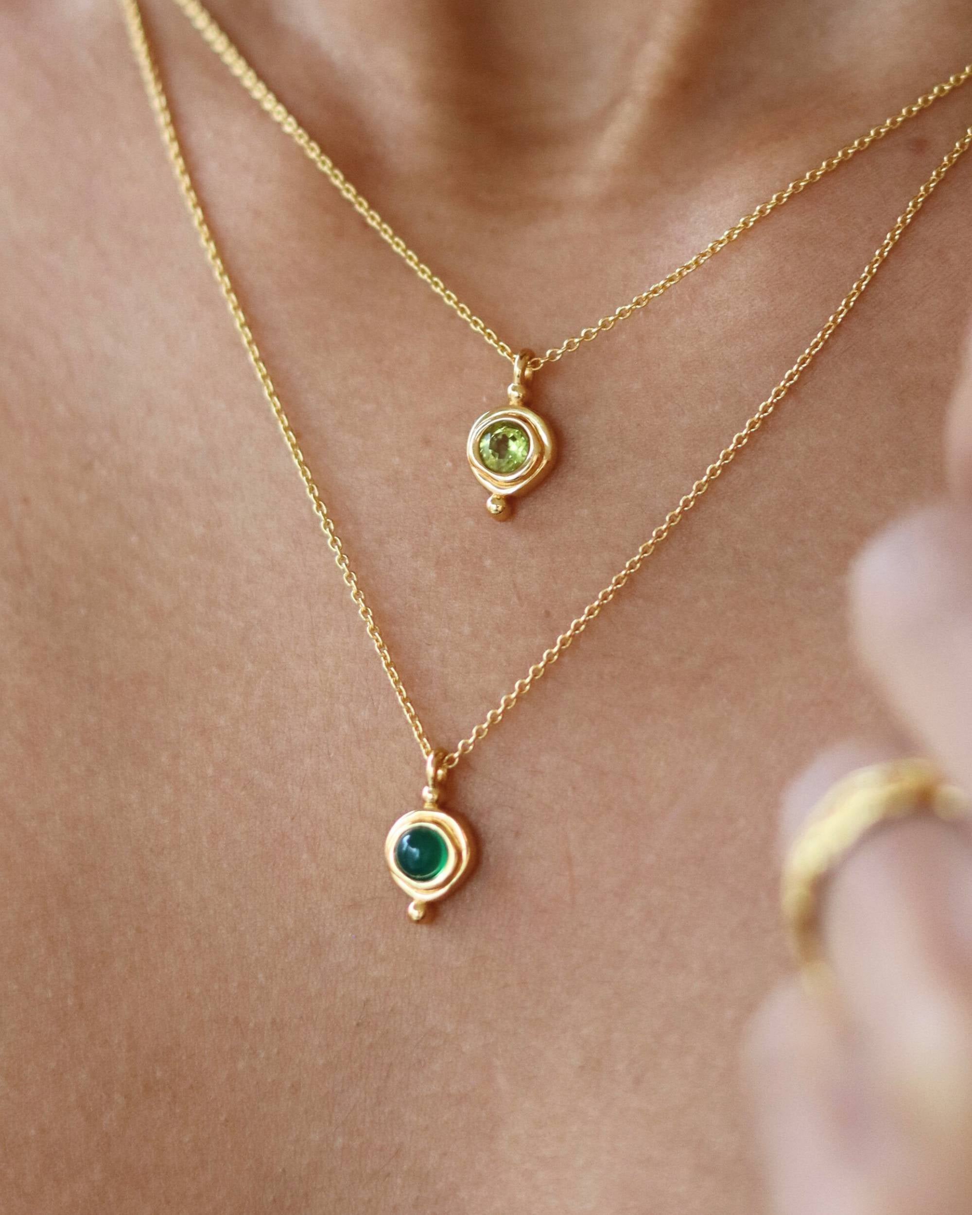 May Birthstone Pendant Necklace | Ottoman Hands Jewellery
