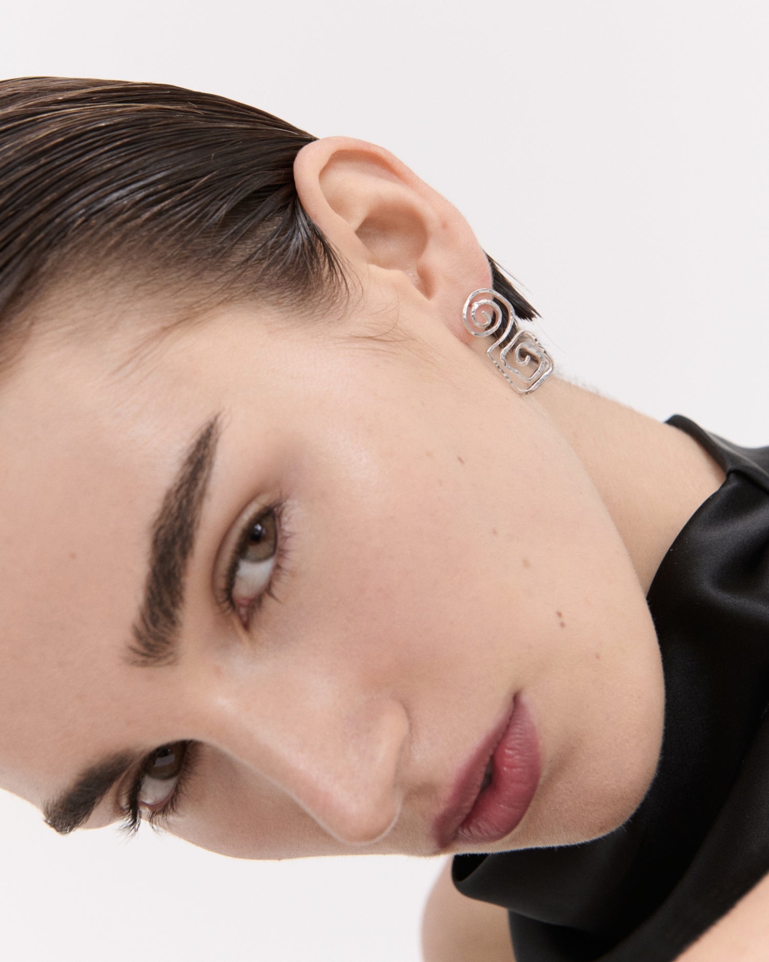 Megara Sterling Silver Spiral Stud Earrings | Ottoman Hands Jewellery