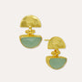 Mina Aqua Chalcedony Drop Stud Earrings | Sustainable Jewellery by Ottoman Hands