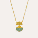 Mina Aqua Chalcedony Pendant Necklace | Sustainable Jewellery by Ottoman Hands