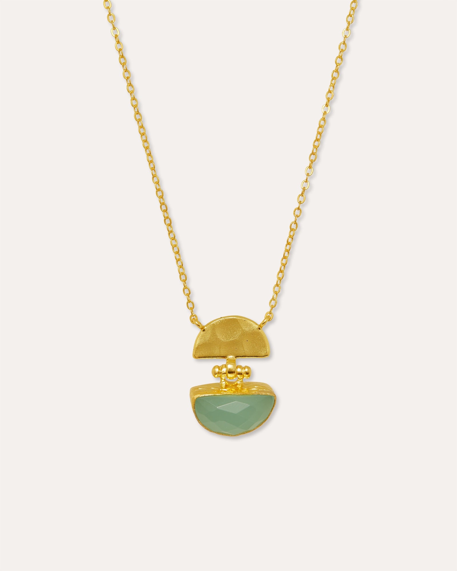 Mina Aqua Chalcedony Pendant Necklace | Sustainable Jewellery by Ottoman Hands
