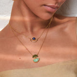 Mina Aqua Chalcedony Pendant Necklace | Sustainable Jewellery by Ottoman Hands