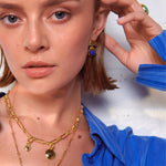 Mina Lapis Drop Stud Earrings | Sustainable Jewellery by Ottoman Hands