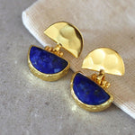 Mina Lapis Drop Stud Earrings | Sustainable Jewellery by Ottoman Hands