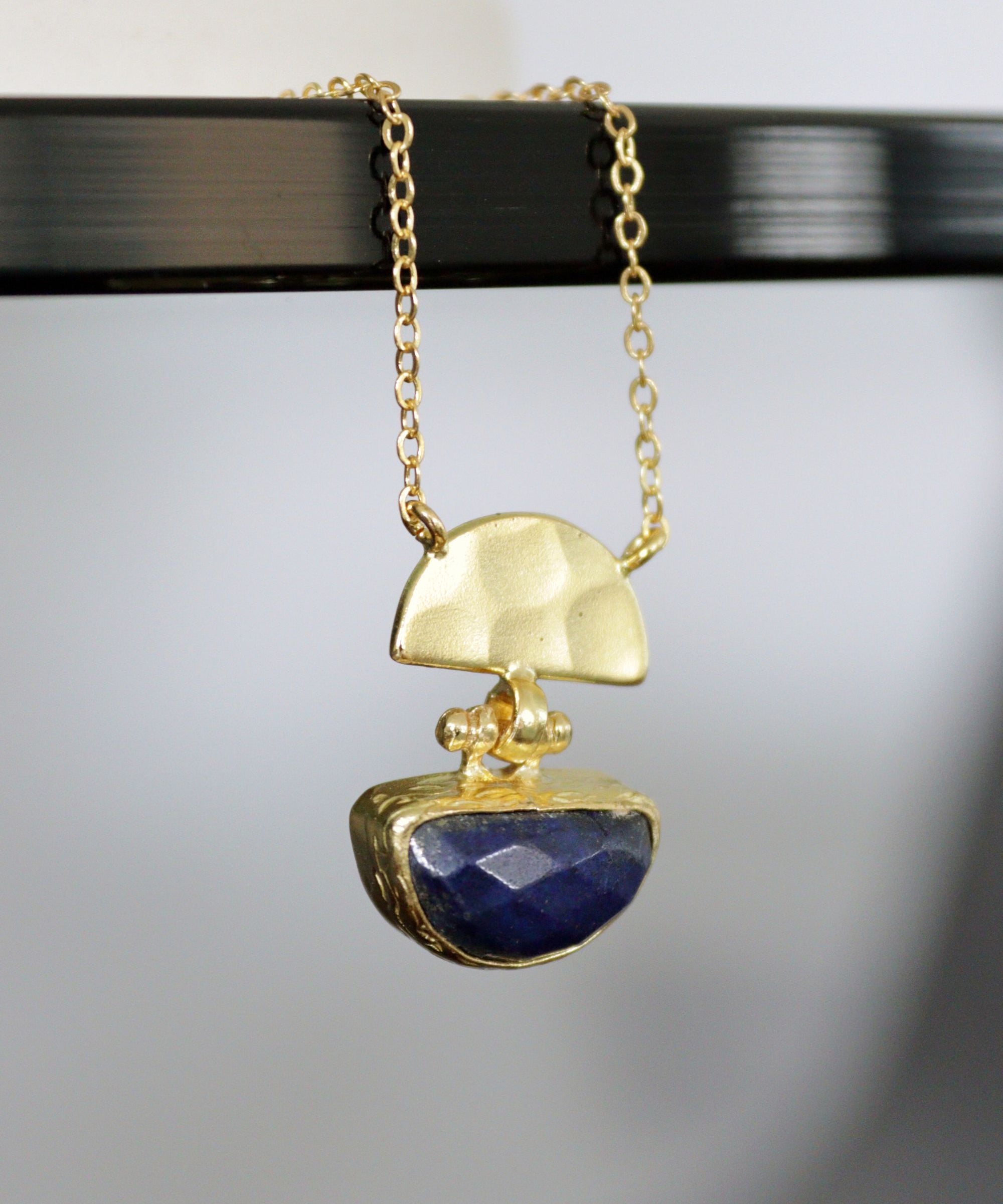 Mina Lapis Pendant Necklace | Sustainable Jewellery by Ottoman Hands