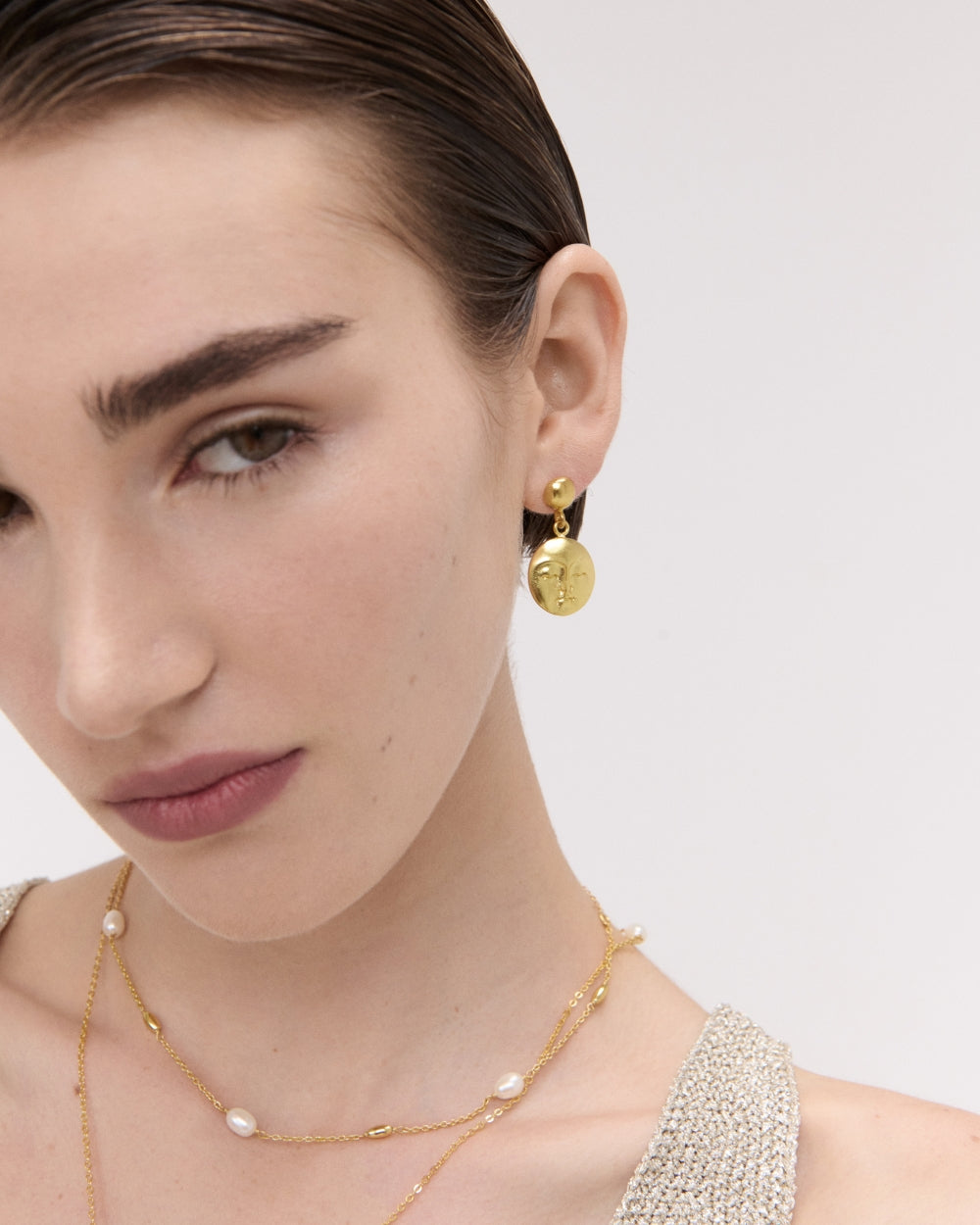 Moon Face Earrings | Ottoman Hands Jewellery