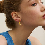 Moon and Star Drop Stud Earrings | Sustainable Jewellery by Ottoman Hands
