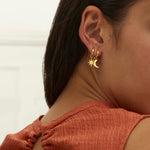 Moon and Star Huggie Earrings | Sustainable Jewellery by Ottoman Hands