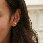 Moon and Star Stud Earrings | Sustainable Jewellery by Ottoman Hands