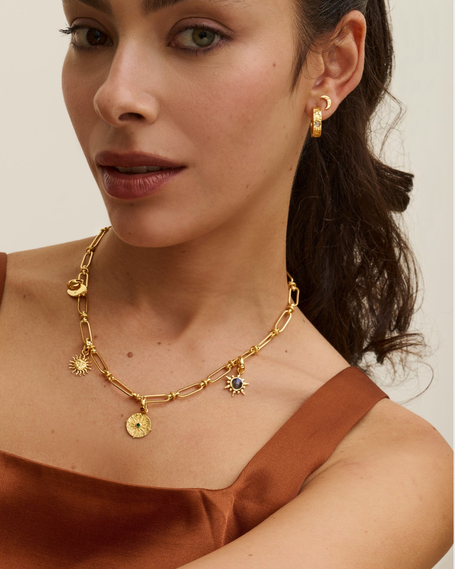 Moon and Star Stud Earrings | Sustainable Jewellery by Ottoman Hands
