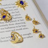 Moonstone Star Stud Earrings