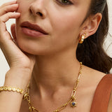 Moonstone Hoop Earrings