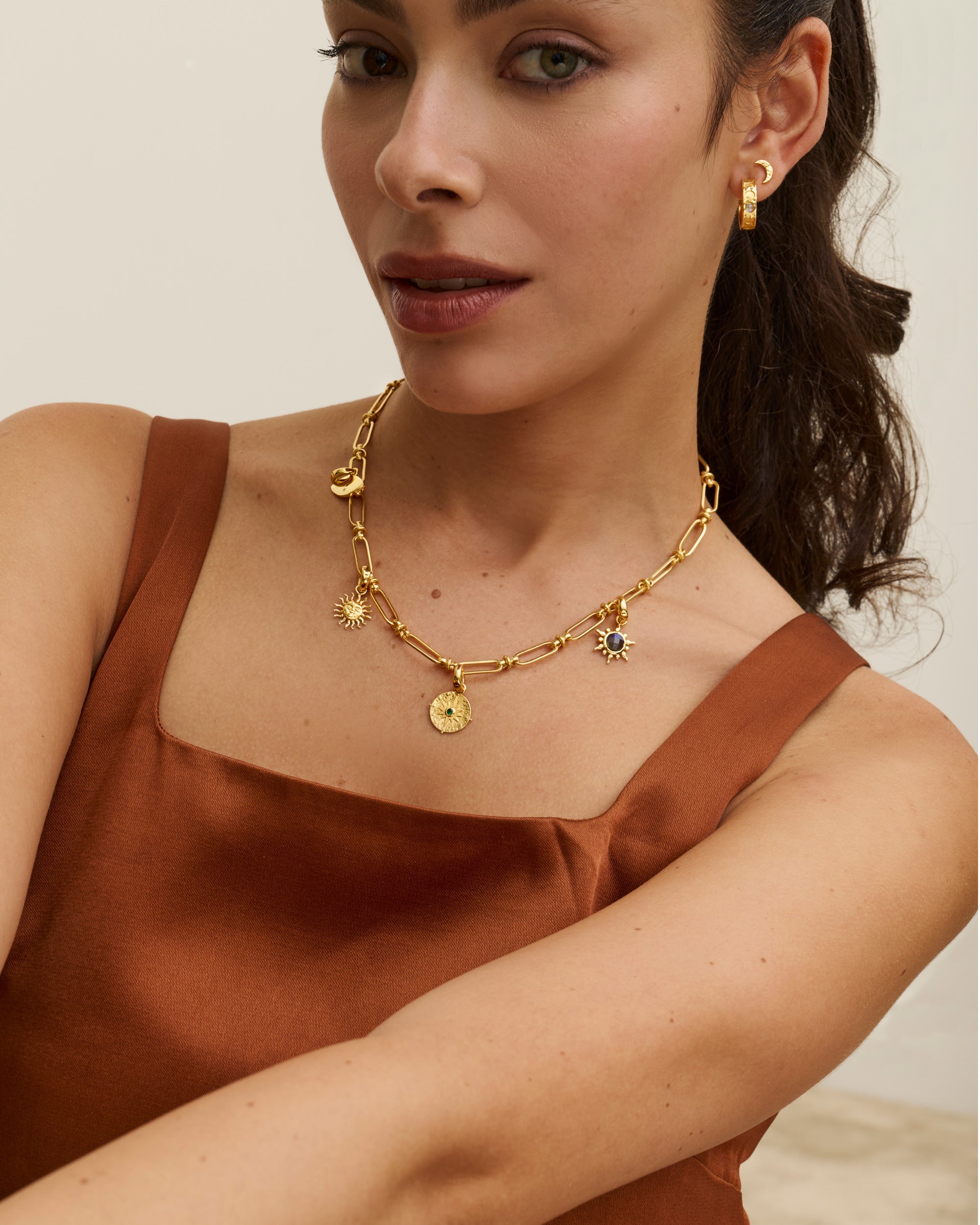 Moonstone Hoop Earrings | Ottoman Hands Jewellery