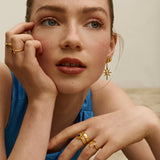 Moonstone Star Drop Earrings | Sustainable Jewellery by Ottoman Hands