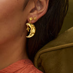 Moonstone Star Stud Earrings | Sustainable Jewellery by Ottoman Hands