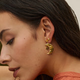 Moonstone Star Stud Earrings | Sustainable Jewellery by Ottoman Hands