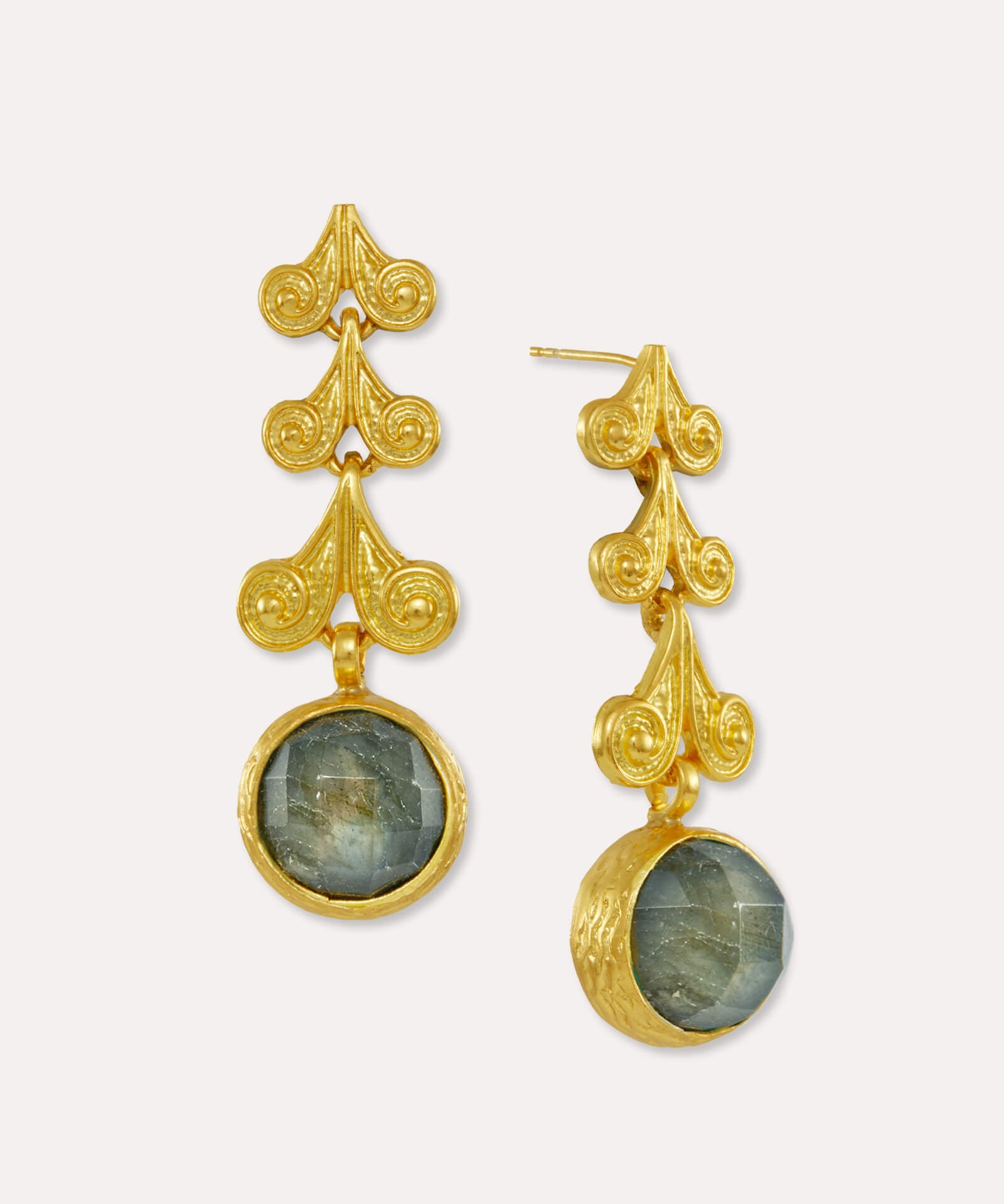 Avra Labradorite Drop Earrings | Sustainable Jewellery by Ottoman Hands