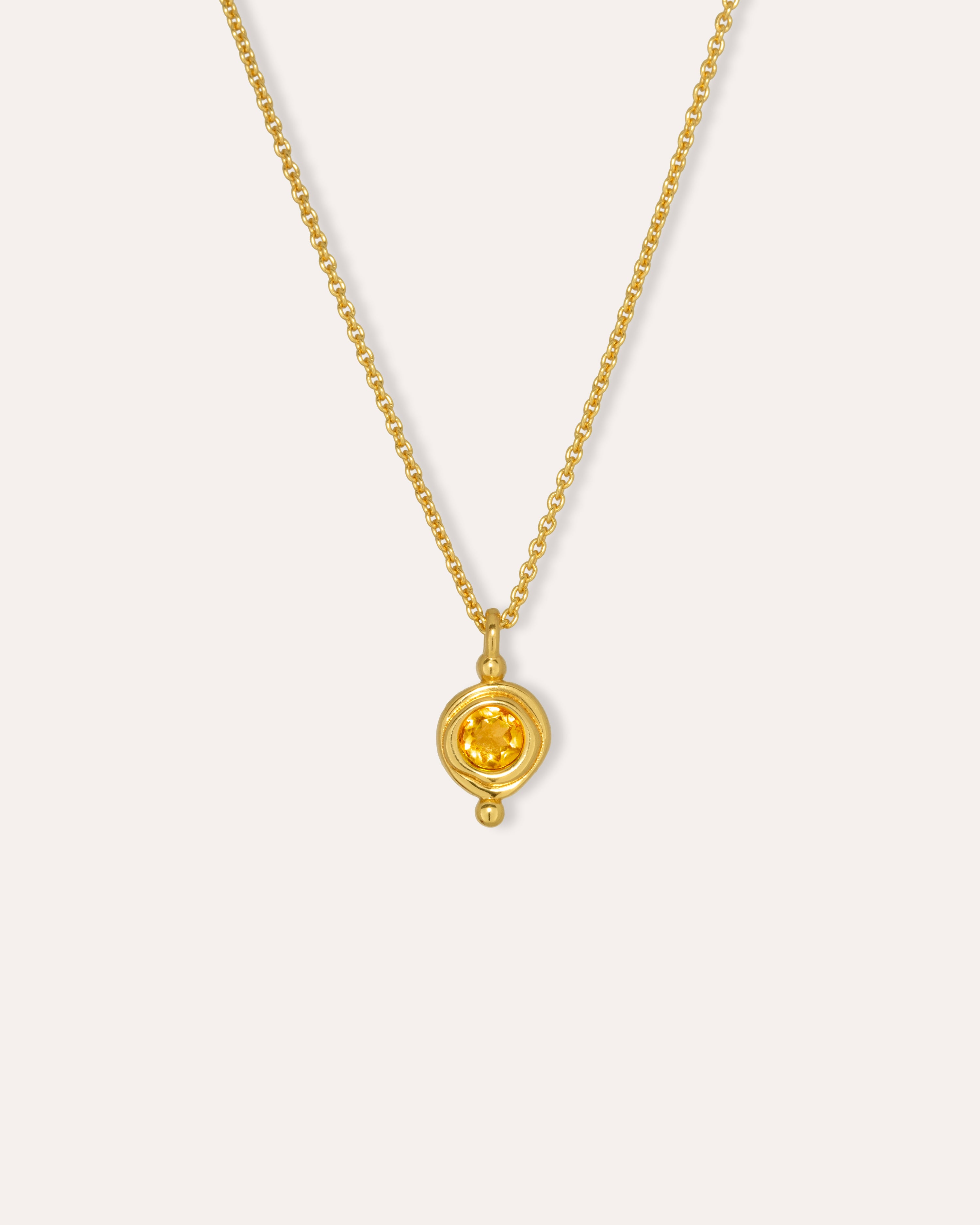November Birthstone Pendant Necklace