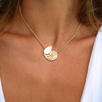 Nautilus Seashell Mother of Pearl Pendant Necklace | Sustainable Jewellery by Ottoman Hands